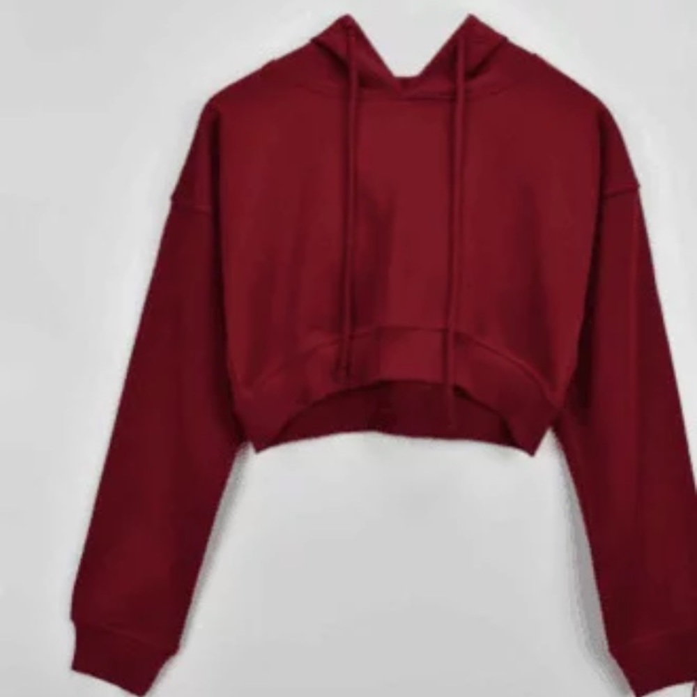 Lady's cropped top hoodie